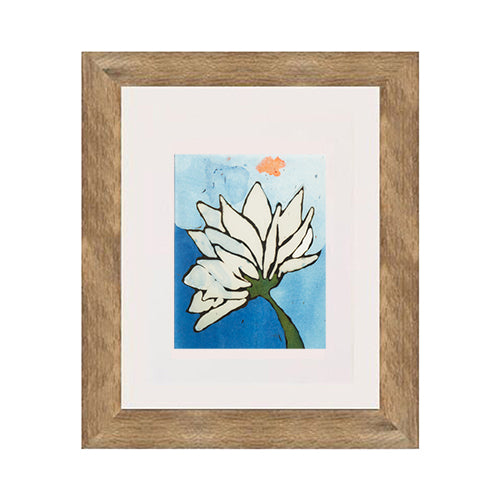 Flower on Blue Art Print