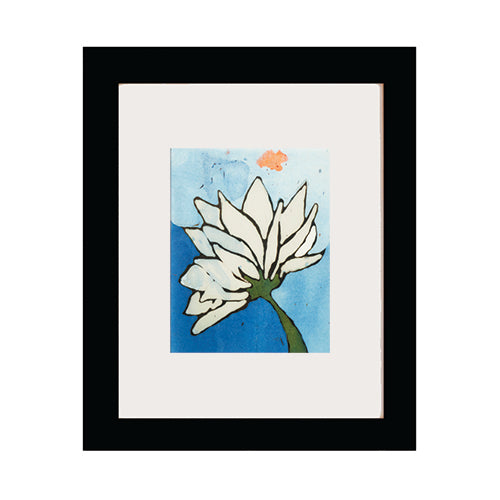 Flower on Blue Art Print