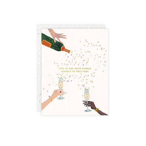 “Time To Pop Some Bubbly” Wedding Card