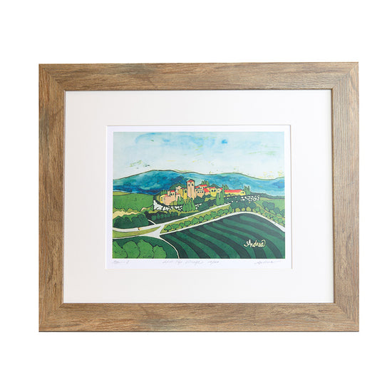Hill Top Village Art Print