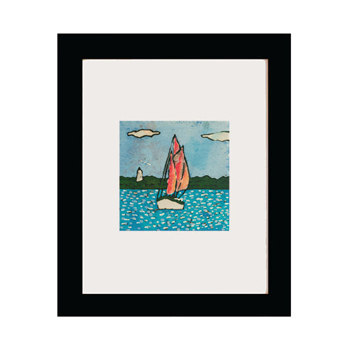Red Sail Art Print