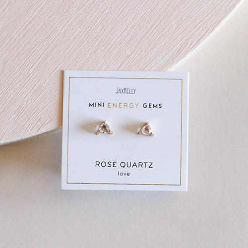 Rose Quartz Mini Energy Gem Earring
